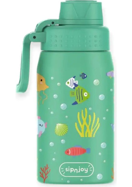 Widewonder Ocean Whisper Su Yeşili Çelik Çocuk Su Termosu 420 ml