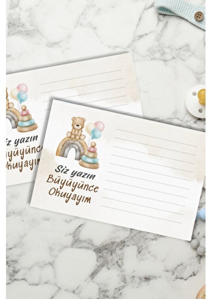 Cinsiyet Belirleme Partisi Bebeğe Mektup 15 Adet Baby Shower Dilek Kartı Bebek Anı Kız Mı Erkek Mi modelleri