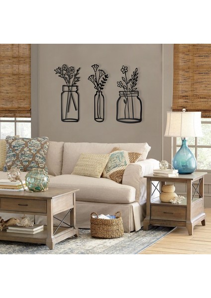 Life In The Vases - 112X70 cm Metal Duvar Dekoru - Metal Sanatları fiyatları