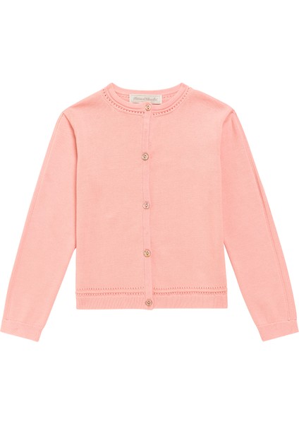 Koyu Pembe Kız Çocuk Triko Hırka