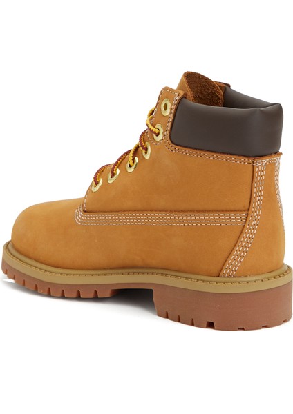 Premium 6 Inch Camel Unisex Çocuk Deri Bot modelleri