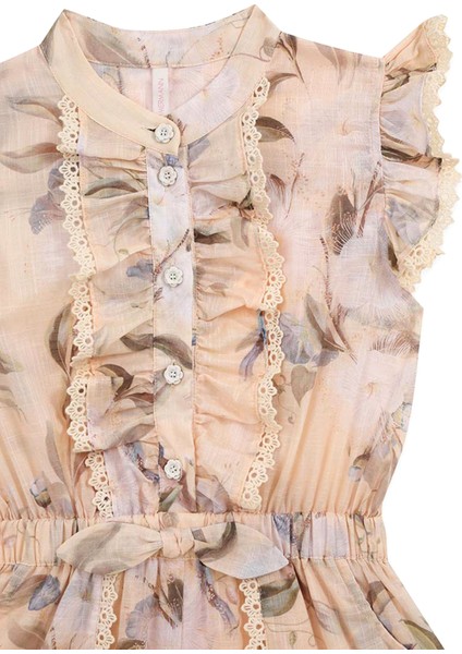 Cascadian Krem Çiçek Desenli Kız Çocuk Tulum fırsatları