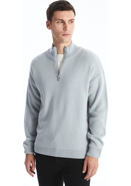 Yeni Sezon Dik Yaka Uzun Kollu Erkek Triko Kazak