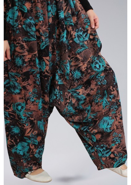 Kışlık Viskon Şalvar - Gabardin Viskon Kadın Şalvar Standart Beden