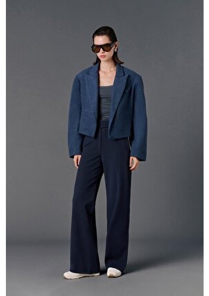 Cep Detaylı Oversize Kaşe Crop Ceket fırsatları