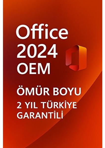 Office 2024 Pro Plus (Oem) – Orijinal Lisans Key | 1 Cihaz– 2 Yıl Teknik Destek Garantili 2025