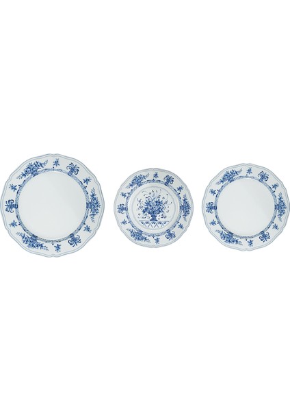 Neos Anthiros Mavi Porselen 6 Kişilik 18 Parça Yemek Takımı