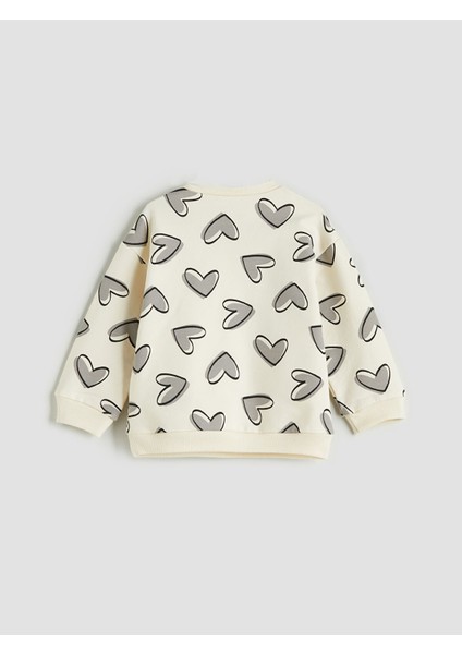 Yeni Sezon Bisiklet Yaka Baskılı Kız Bebek Sweatshirt ve Tayt 2'li fırsatları