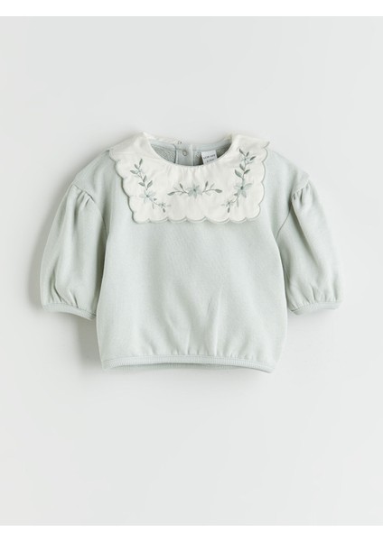 Yeni Sezon Bisiklet Yaka Kız Bebek Sweatshirt ve Tayt 2'li fırsatları