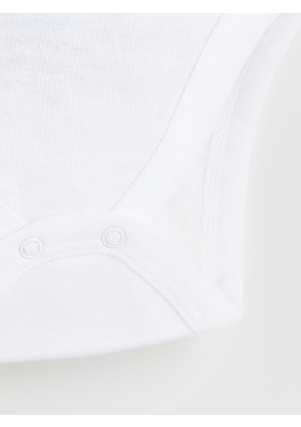 Yeni Sezon Bisiklet Yaka Kız Bebek Çıtçıtlı Bodysuit 3'lü modelleri