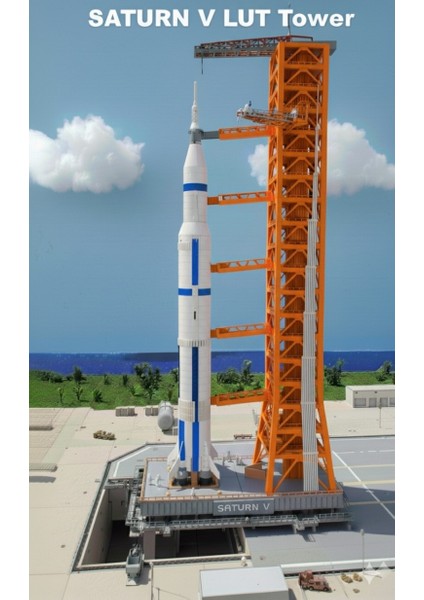 Saturn V Fırlatma Kulesi Kit Card - Eğitici Oyuncak