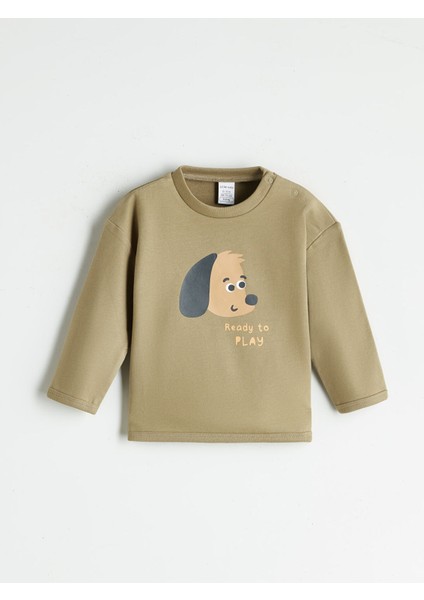 Yeni Sezon Baskılı Erkek Bebek Sweatshirt ve Eşofman Alt 2'li fiyatları