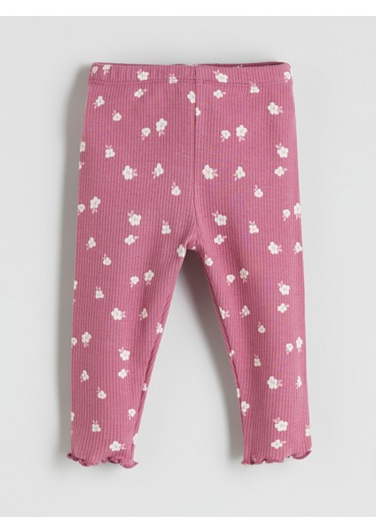 Yeni Sezon Bisiklet Yaka Çiçekli Kız Bebek Sweatshirt ve Tayt 2'li indirimleri