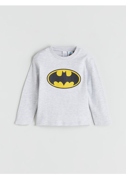 Yeni Sezon Bisiklet Yaka Batman Baskılı Erkek Bebek Pijama Takım fiyatları
