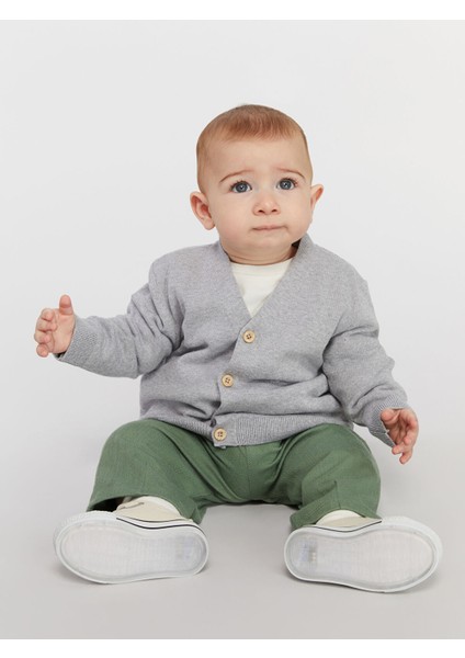 Yeni Sezon V Yaka Erkek Bebek Triko Hırka