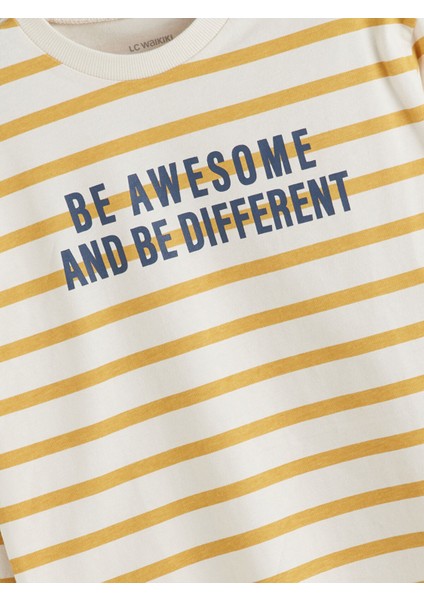 Yeni Sezon Bisiklet Yaka Baskılı Erkek Çocuk Tişört 2'li modelleri