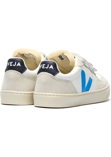 Small V-90 Beyaz Mavi Çocuk Deri Sneaker modelleri