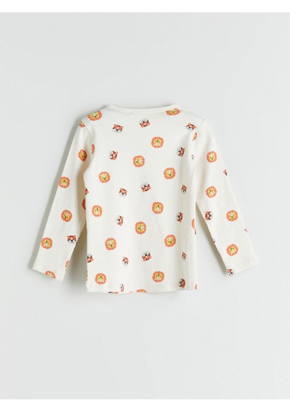 Yeni Sezon Bisiklet Yaka Baskılı Erkek Bebek Pijama Takımı fırsatları