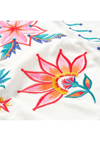 Kadmos 200 Tc Nakışlı Bambu Nevresim Takımı 200X220 cm Ekru indirimleri