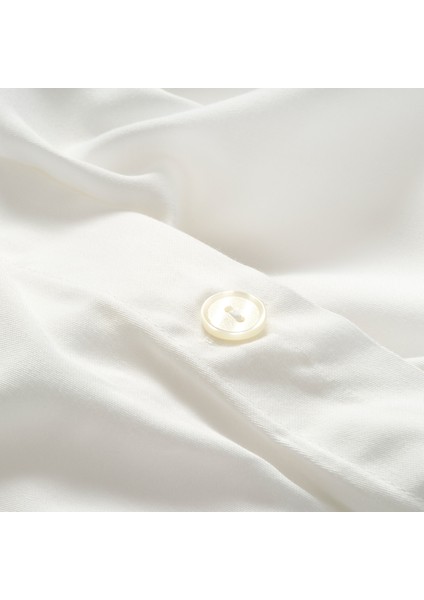 Kadmos 200 Tc Nakışlı Bambu Nevresim Takımı 200X220 cm Ekru