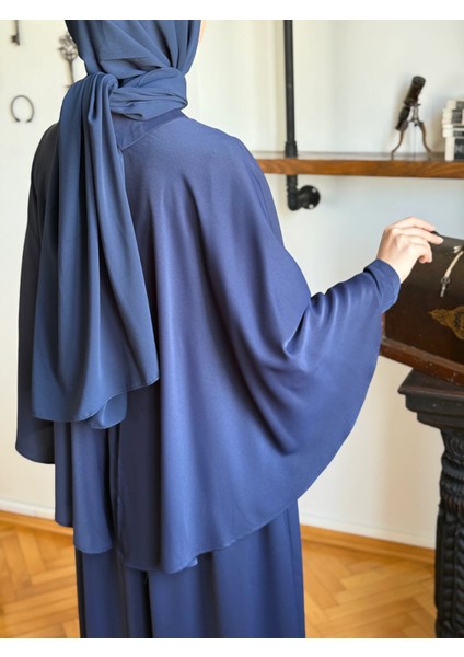 Lacivert Pelerinli Elbise 5084 fırsatları