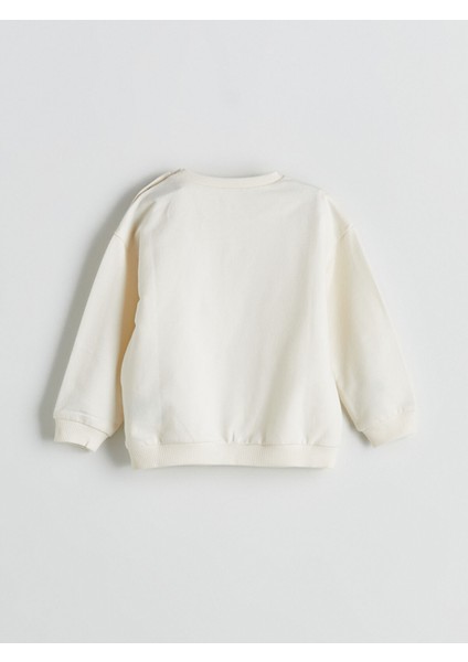 Yeni Sezon Bisiklet Yaka Mickey Mouse Baskılı Erkek Bebek Sweatshirt ve Eşofman Alt 2'li fırsatları