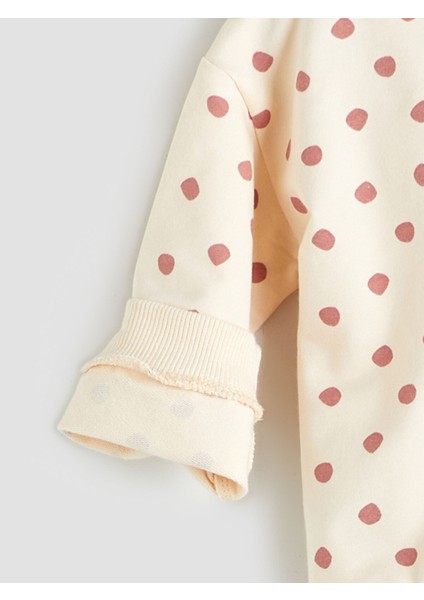 Yeni Sezon Bisiklet Yaka Baskılı Kız Bebek Sweatshirt ve Tayt 2'li indirimleri