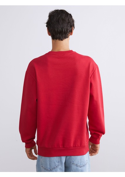Yeni Sezon Bisiklet Yaka Uzun Kollu Yılbaşı Temalı Erkek Sweatshirt fırsatları