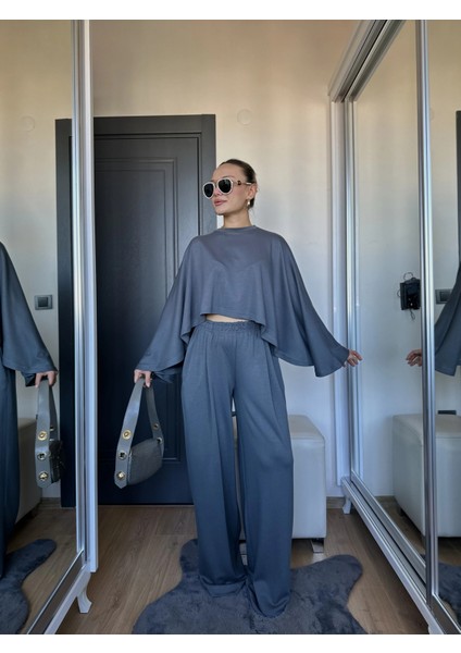 Kadın Panço Takım Antrasit fırsatları