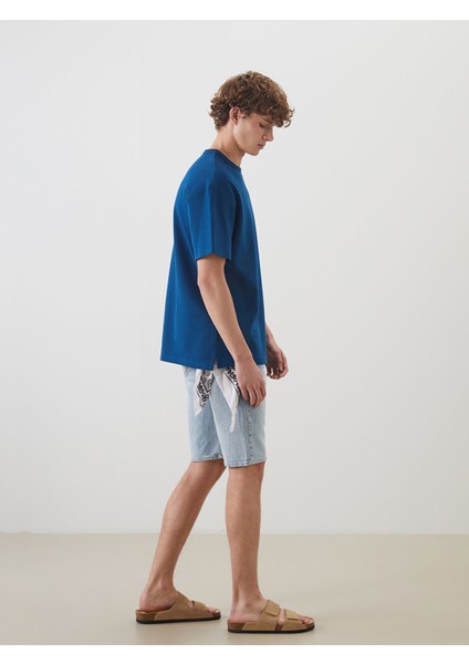 Yeni Sezon Standart Kalıp Erkek Jean Şort