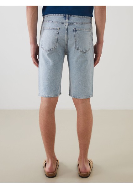 Yeni Sezon Standart Kalıp Erkek Jean Şort fırsatları