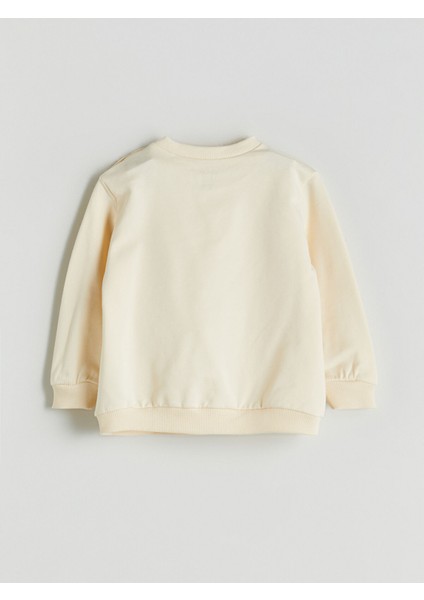 Yeni Sezon Bisiklet Yaka Baskılı Erkek Bebek Sweatshirt ve Eşofman Alt 2'li fırsatları