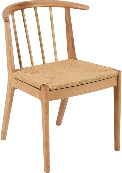 Viking Natural Meşe Ip Örgülü Yemek Odası Sandalyesi
