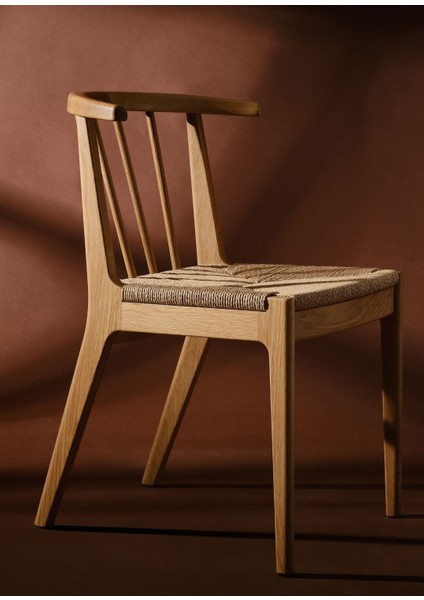 Viking Natural Meşe Ip Örgülü Yemek Odası Sandalyesi modelleri