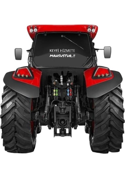Traktör Keyfi Hizmete Mahsustur Yazısı Sticker Newholland John Deere Erkunt Massey
