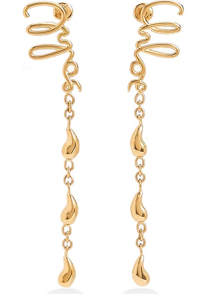 Gold Kadın Sallantılı Küpe