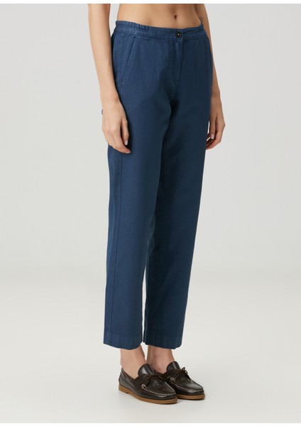 Koyu Mavi Crop Pantolon fiyatları
