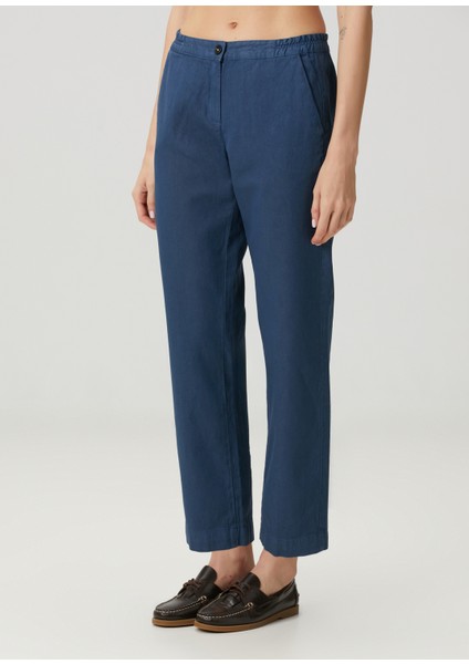 Koyu Mavi Crop Pantolon modelleri