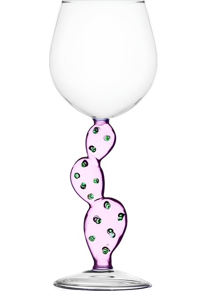 Pembe Kaktüs Gövdeli Cam Kadeh