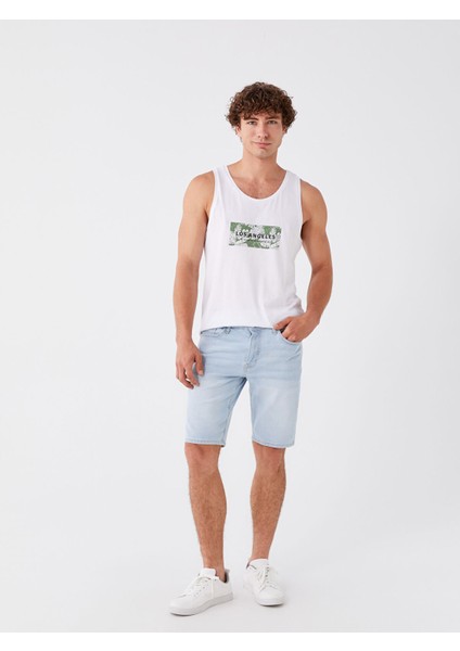 Yeni Sezon Slim Fit Erkek Jean Şort