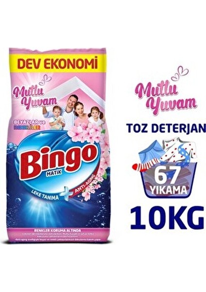 Matik Toz Deterjan Renkliler ve Beyazlar Mutlu Yuvam 10 kg