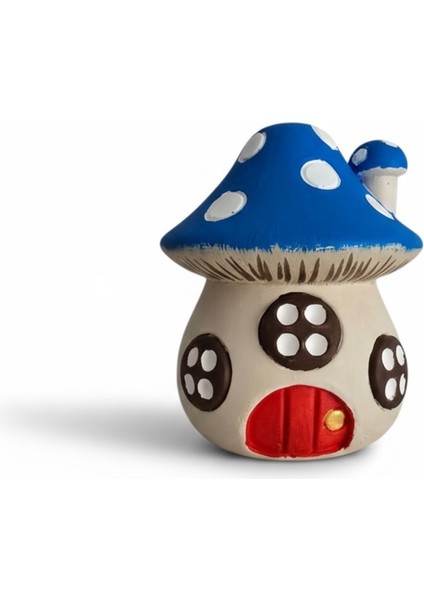 Mavi-Beyaz Mantar Ev Desenli 2'li Dekoratif Set indirimleri