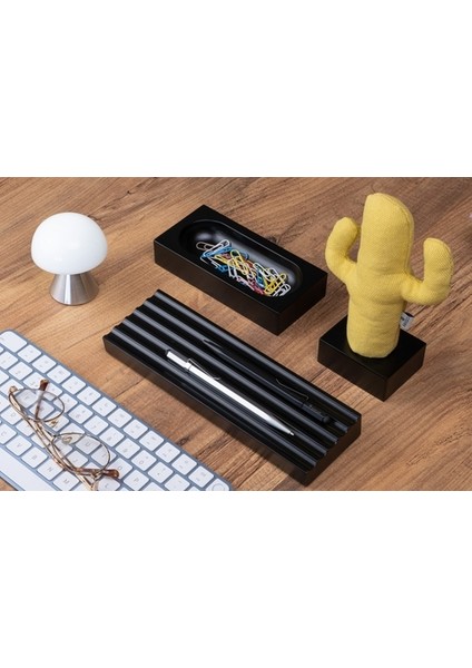 Kayigo Woody Siyah Üçlü Ofis Seti - Sarı Cactus fiyatları