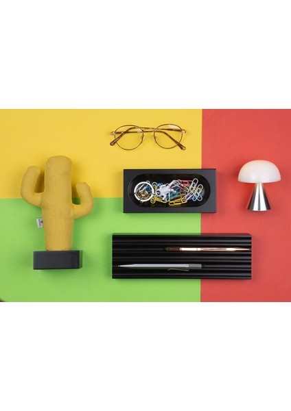 Kayigo Woody Siyah Üçlü Ofis Seti - Sarı Cactus modelleri