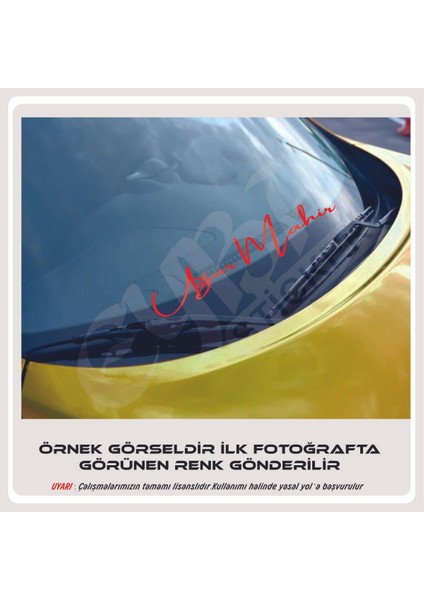 Isim Imza Ön Cam Yazı Büyük Boy 40X12 cm 1 Adet Araba Sticker-Karavan fırsatları