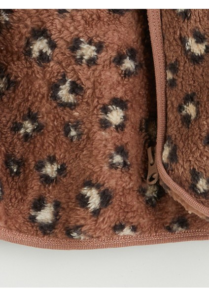 Yeni Sezon Leopar Desenli Pelüş Kız Bebek Hırka modelleri