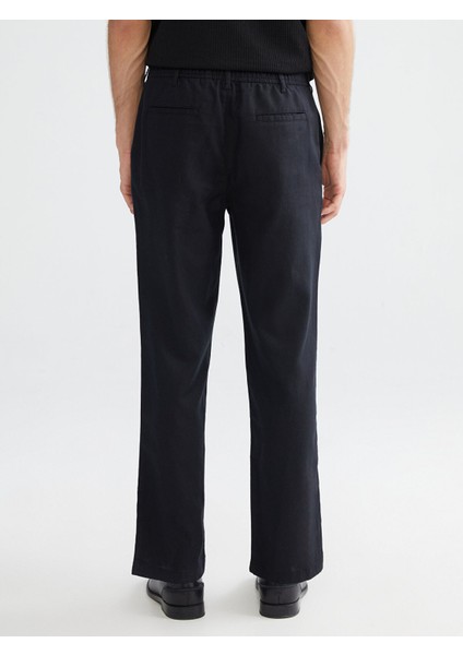 Yeni Sezon Standart Kalıp Keten Karışımlı Erkek Pantolon fırsatları