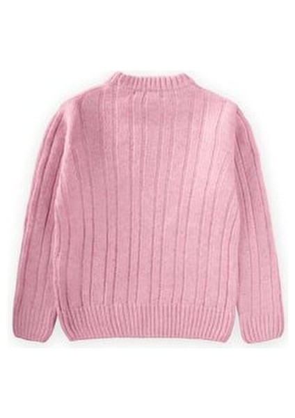 Saç Örgülü Kazak 1-8 Yaş Pudra Pembe fiyatları