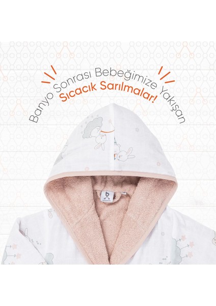 Hero Desenli Bunny Müslin Havlu Bebek Çocuk Bornozu modelleri