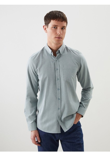 Yeni Sezon Regular Fit Uzun Kollu Gabardin Erkek Gömlek